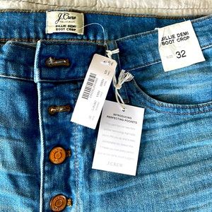 J. Crew Billie Denim Crop Button up